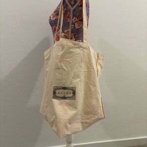 Gucci oversized cotton canvas tote bag
